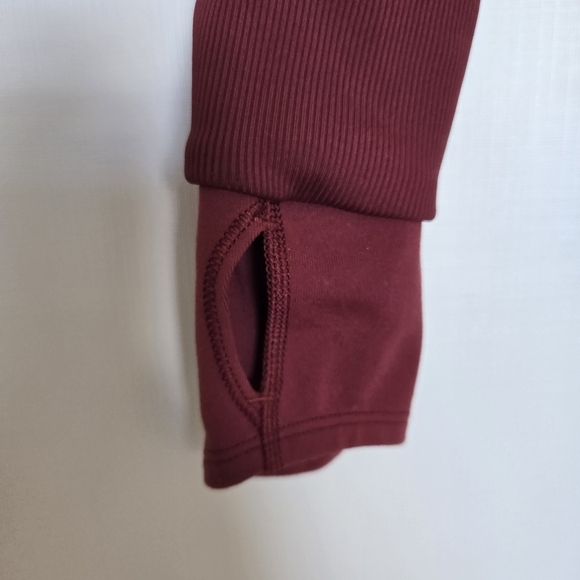LULULEMON 'DAILY PRACTICE' HOODED JACKET WOMEN'S ZIPPER FRONT WINE BERRY SIZE 4 - Picture 14 of 16